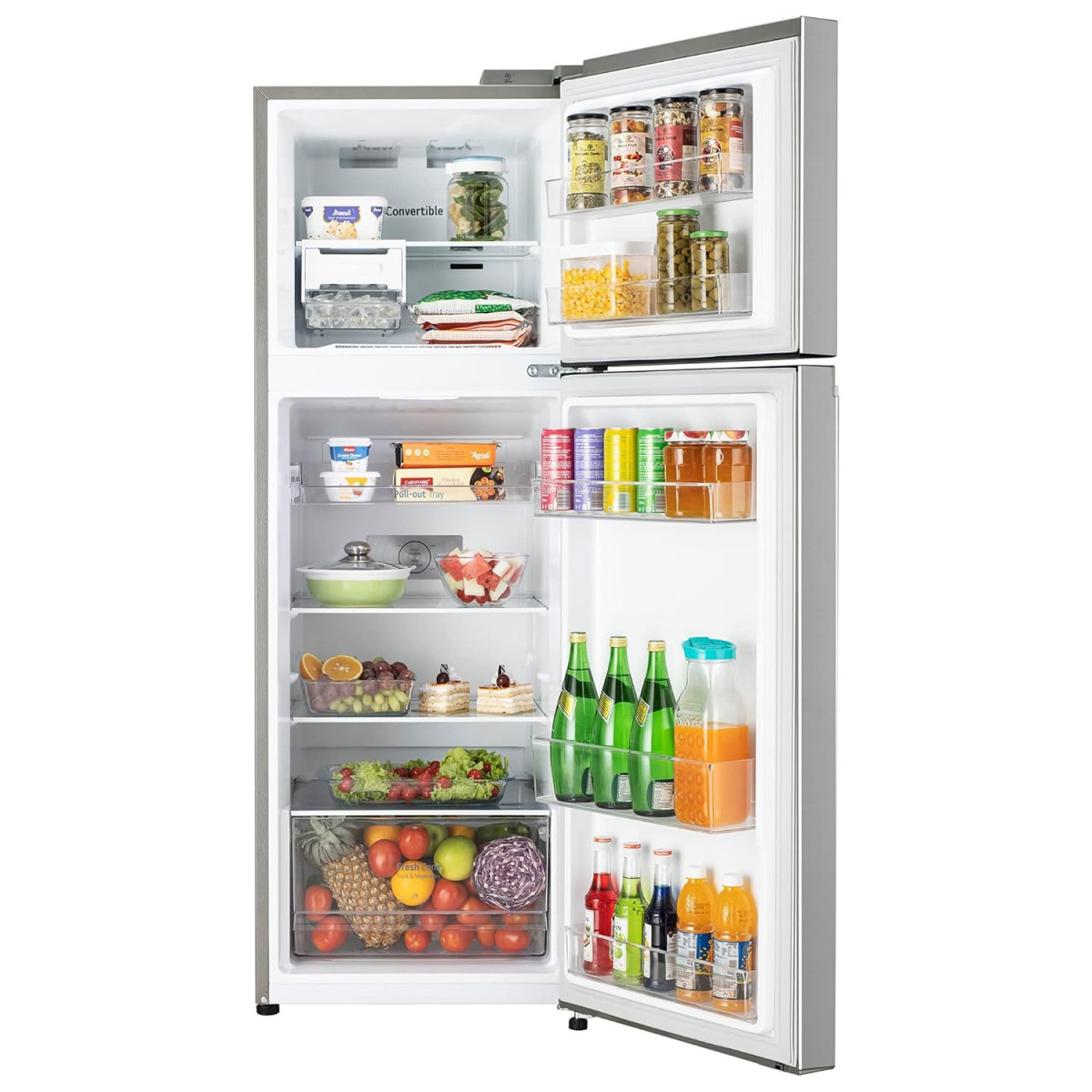 LG 246 L 3 Frost-Free Smart Inverter Compressor Double Door Refrigerator 2023 Model GL-S262SPZX Shiny Steel Convertible  Multi Air Flow Cooling