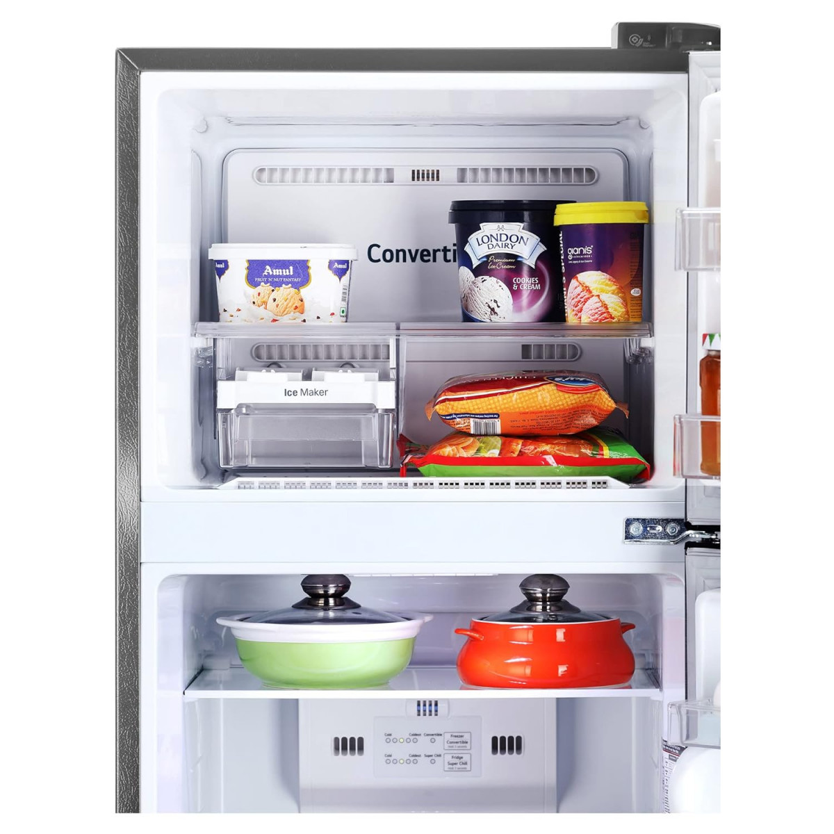 LG 308 L 3 Star Frost-Free Smart Inverter Double Door Refrigerator GL-S322RPZX Shiny Steel Convertible  Multi Air Flow 2022 Model