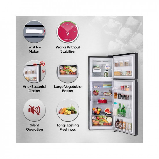 LG 322 L 3 Star Smart Inverter Wi-Fi Frost-Free Double Door Refrigerator (?2023 Model, GL-T342TESX, Ebony Sheen, Door Cooling+ & Convertible)