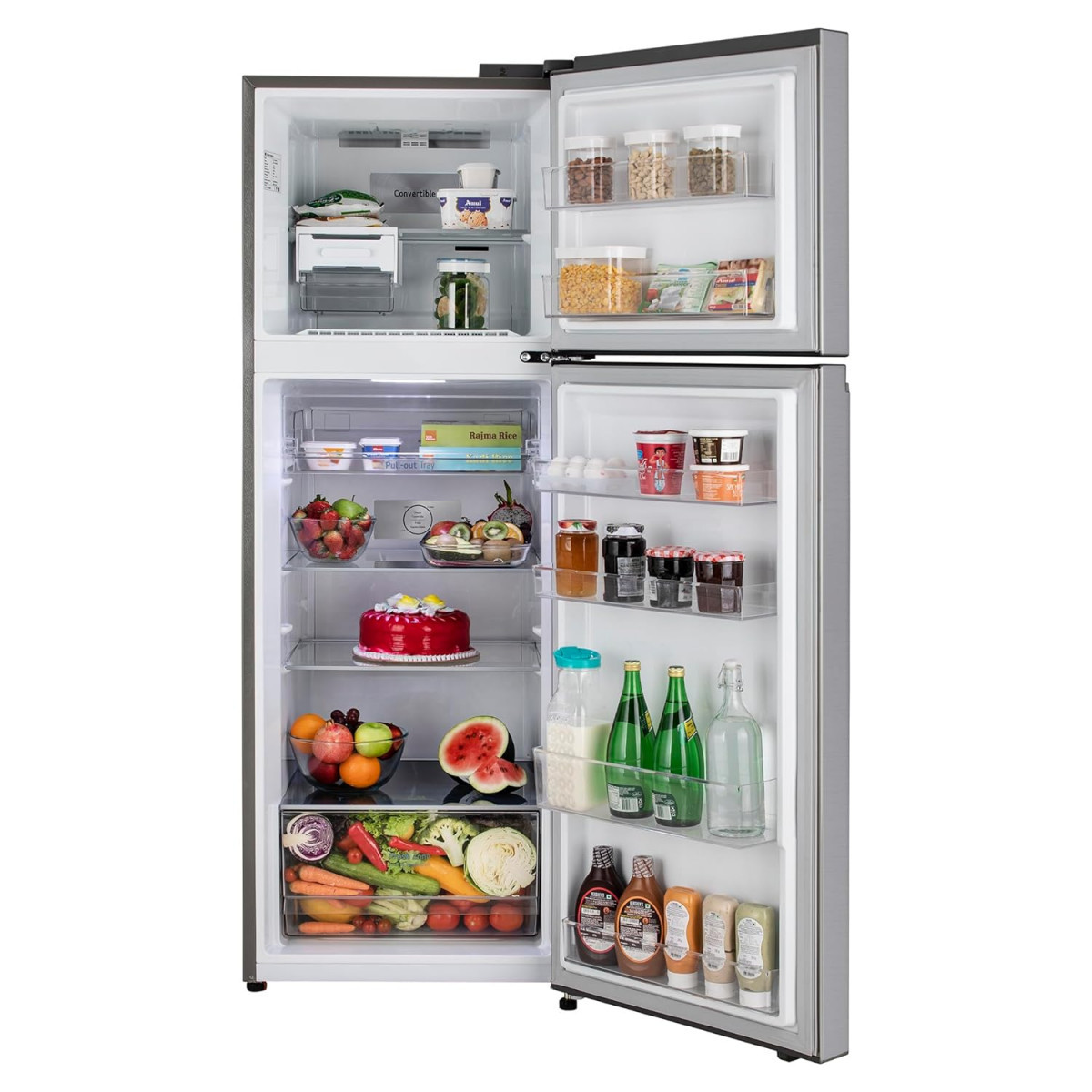 LG 343 L 3 Star Frost-Free Smart Inverter Double Door Refrigerator 2023 Model GL-S382SPZX Shiny Steel Convertible with Express Freeze