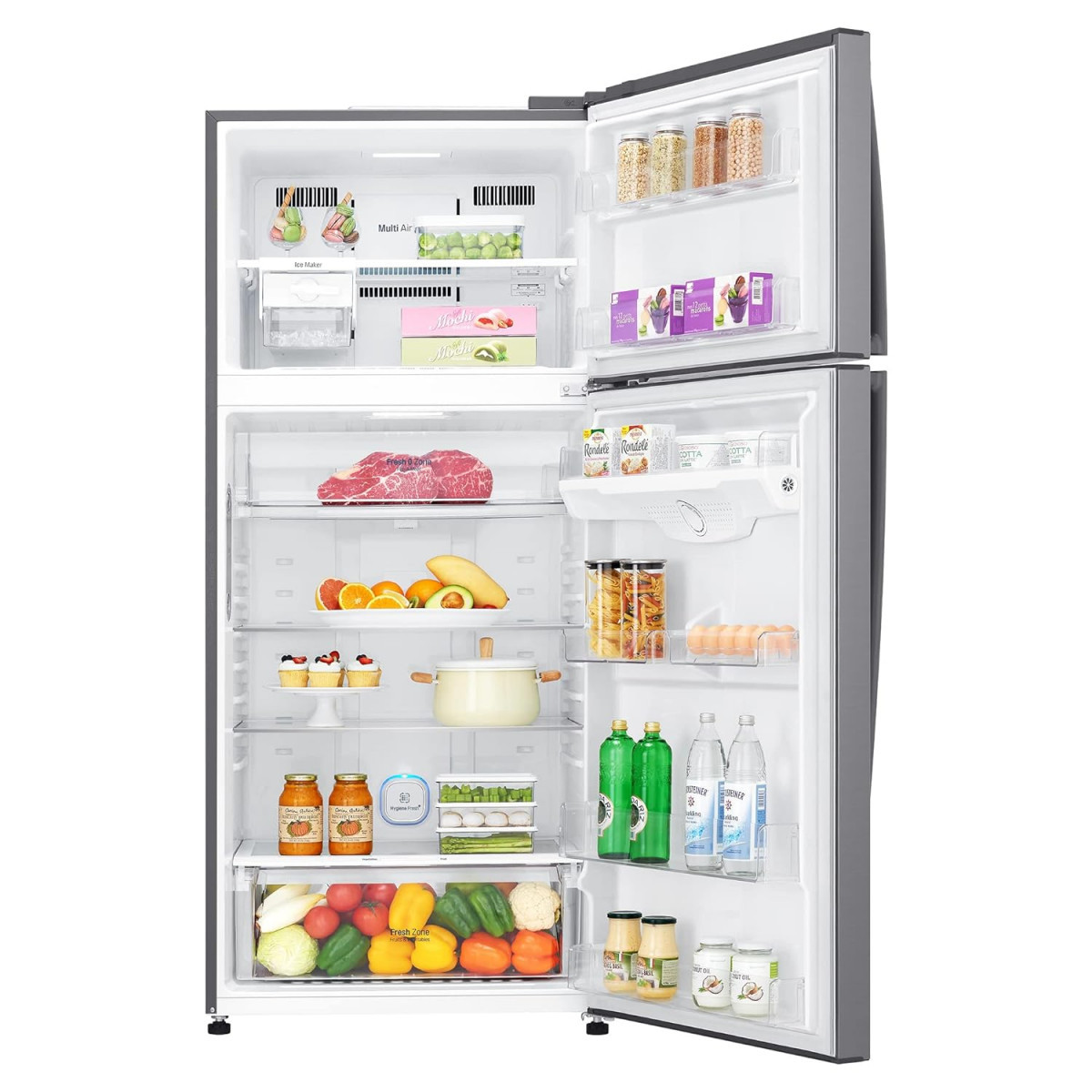 LG 506 L 1 Star Frost Free Inverter Wi-Fi Double Door Refrigerator 2023 Model GN-H702HLHM Platinum Silver3 With Hygiene Fresh  Door Cooling