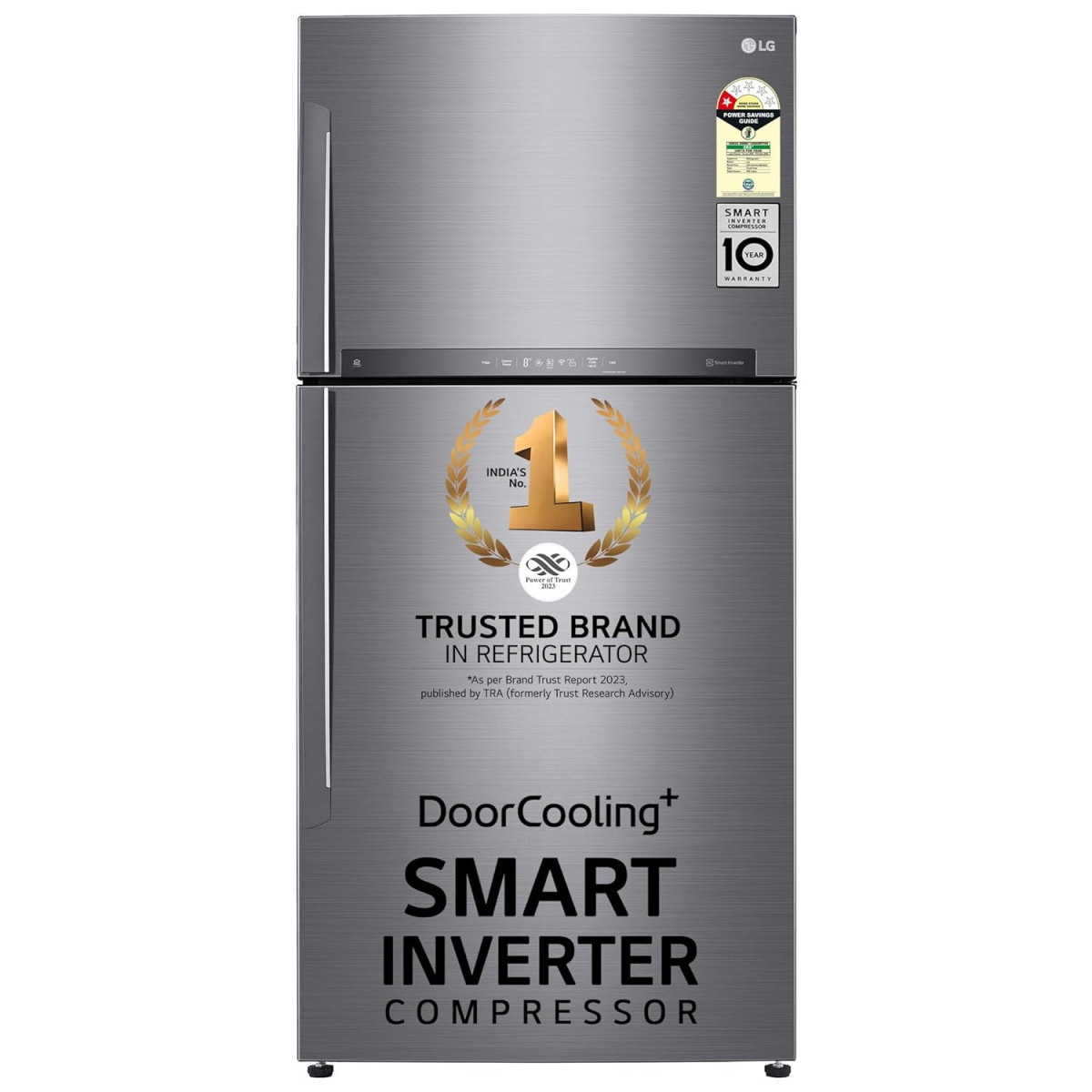 LG 592 L 1 Star Frost Free Inverter Wi-Fi Double Door Refrigerator 2023 Model GR-H812HLHM Platinum Silver3 With Hygiene Fresh  Door Cooling
