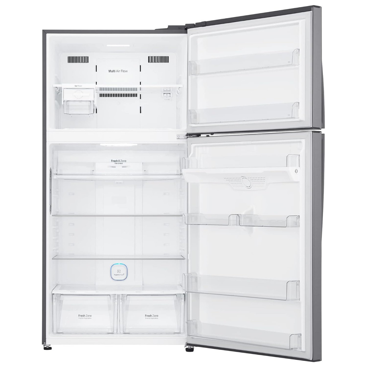 LG 592 L 1 Star Frost Free Inverter Wi-Fi Double Door Refrigerator 2023 Model GR-H812HLHM Platinum Silver3 With Hygiene Fresh  Door Cooling