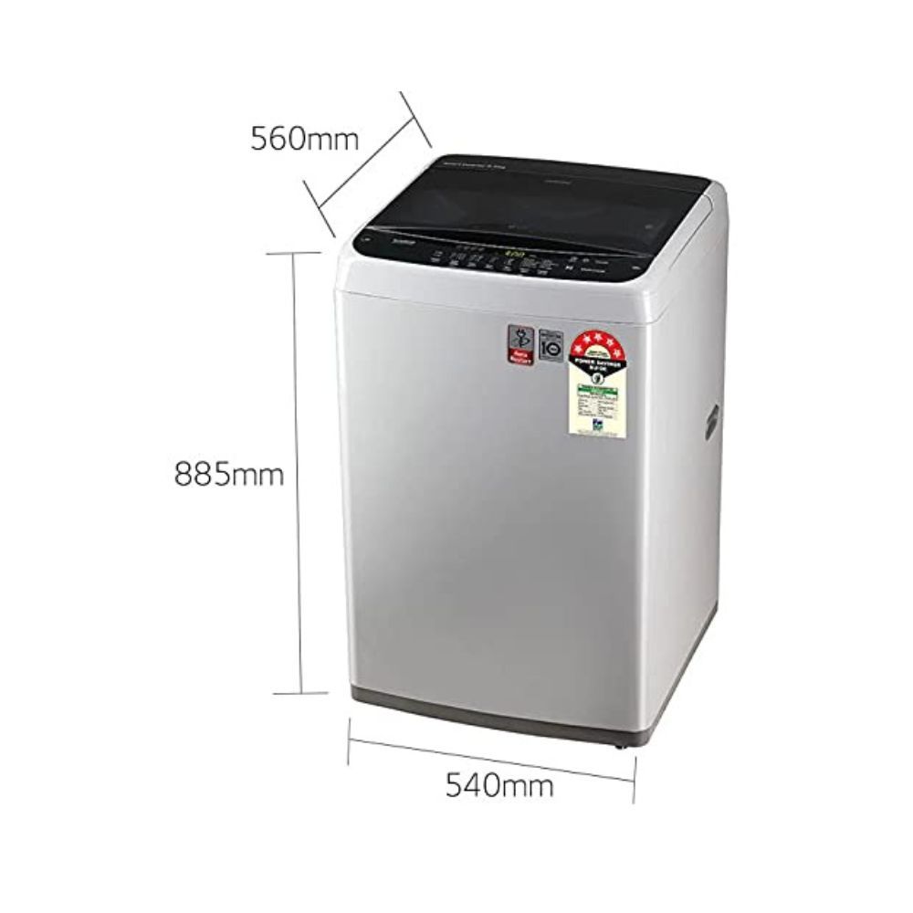 LG 6.5 Kg Fully Automatic Top Load Washing Machine (T65SPSF1ZA.ASFQEIL, Grey)