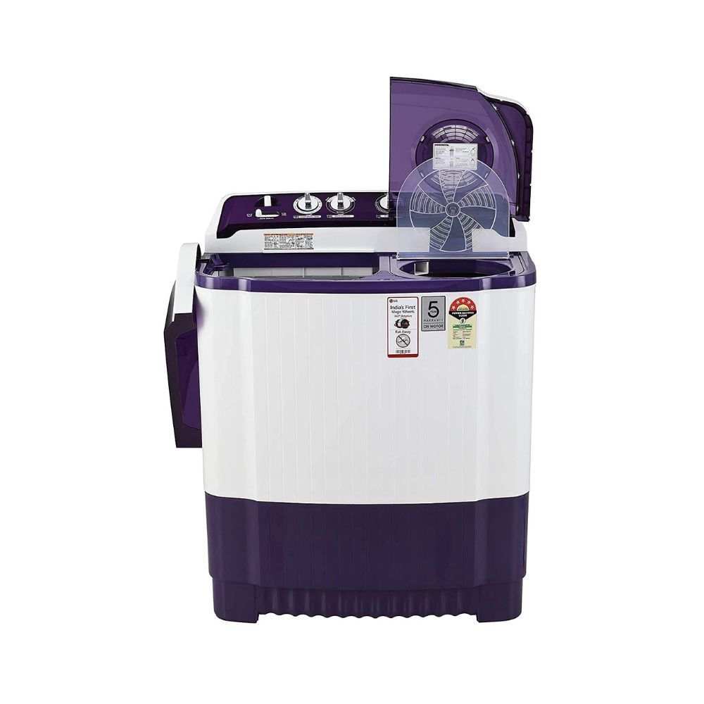 LG 7.5 Kg 5 Star Semi-Automatic Top Loading Washing Machine (P7525SPAZ, Purple, Roller Jet Pulsator)