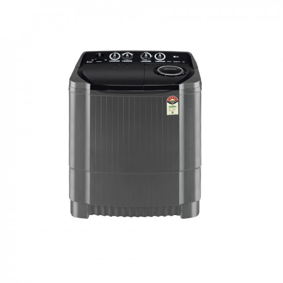 LG 8.5 Kg 5 Star Wind Jet Dry Rat Away Technology Semi-Automatic Top Loading Washing Machine (P8535SKMZ, Roller Jet Pulsator, Collar Scrubber, Middle Black)