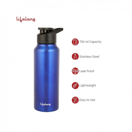 Lifelong LLEKBT01 Electric Kettle 15 Litre 1500W for Boiling Water Soup with Leak proof 750 ML Stainless Steel Bottle Combo  Combo for Kitchen Easy to Use  1 Year Warranty
