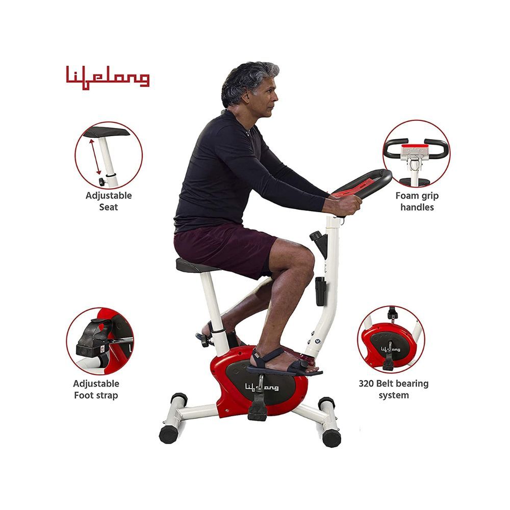 Lifelong LLF135 FitPro Stationary Exercise Belt Bike for Weight Loss at Home