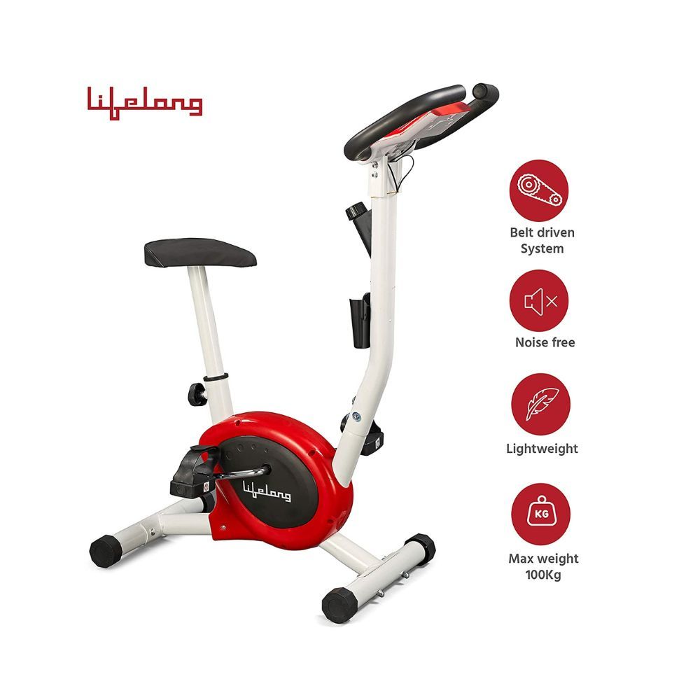 Lifelong LLF135 FitPro Stationary Exercise Belt Bike for Weight Loss at Home