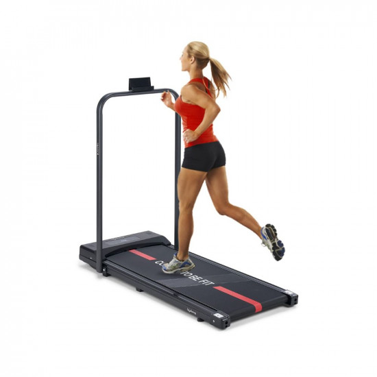 Lifelong Treadmill LLTM162 Fit Pro 2HP Peak DC Motorized|Under Desk Treadmill| Home Workout | Max Speed 8 Km/Hr | Walking Pad | Max User Weight 110 Kg | Free Installation Assistance | Black