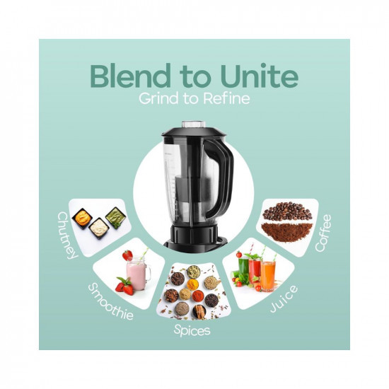 Longway Orion 900 Watt Juicer Mixer Grinder with 4 Jars for Grinding Mixing Juicing with Powerful Motor  1 Year Warranty  Black 4 Jars
