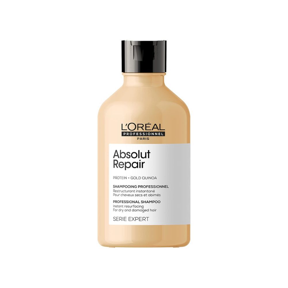 Loreal Professionnel Absolut Repair Shampoo With Protein And Gold Quinoa For Dry And Damaged Hair, Serie Expert, 300Ml