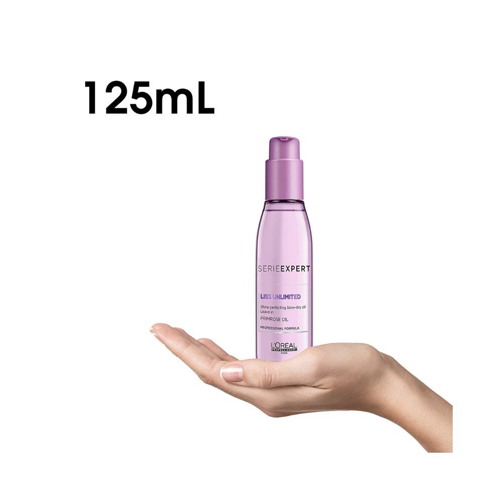 Loreal Professionnel Serie Expert Liss Unlimited Blow Dry Serum 125 Ml, For Frizz-Free Hair