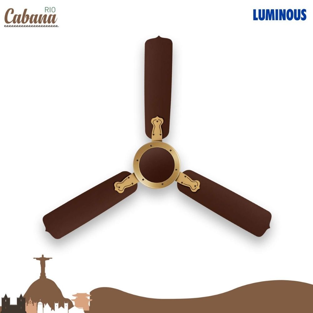 Luminous Rio Cabana 1200mm Designer Ceiling Fan (Solo Brown)