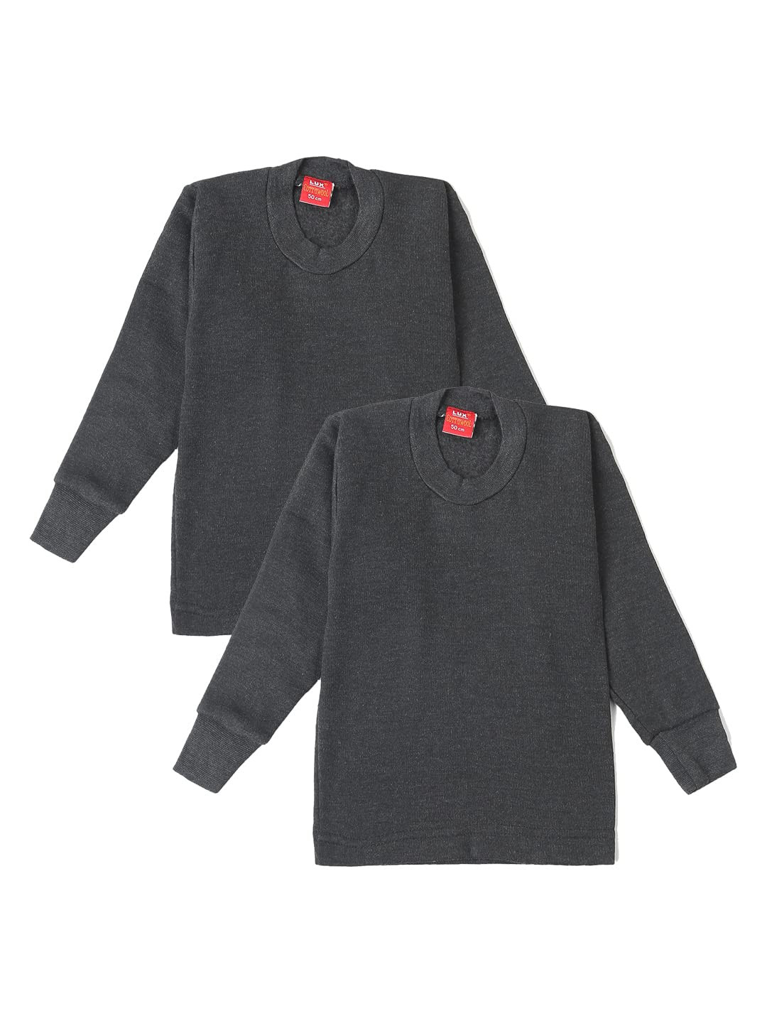 Lux Cottswool Baby-Boy's Full Sleeve Top Base Layer (COTT_Kids_SDC_RN  BL_2PC_Black_55),Size 55
