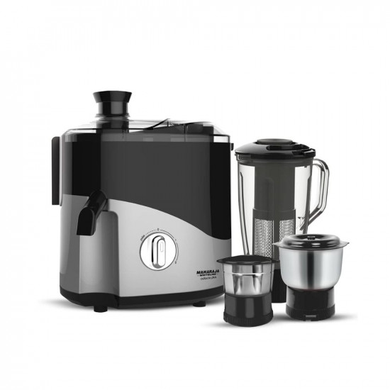 Maharaja Whiteline Odacio Plus 550-Watt Juicer Mixer Grinder with 3 Jars BlackSilver