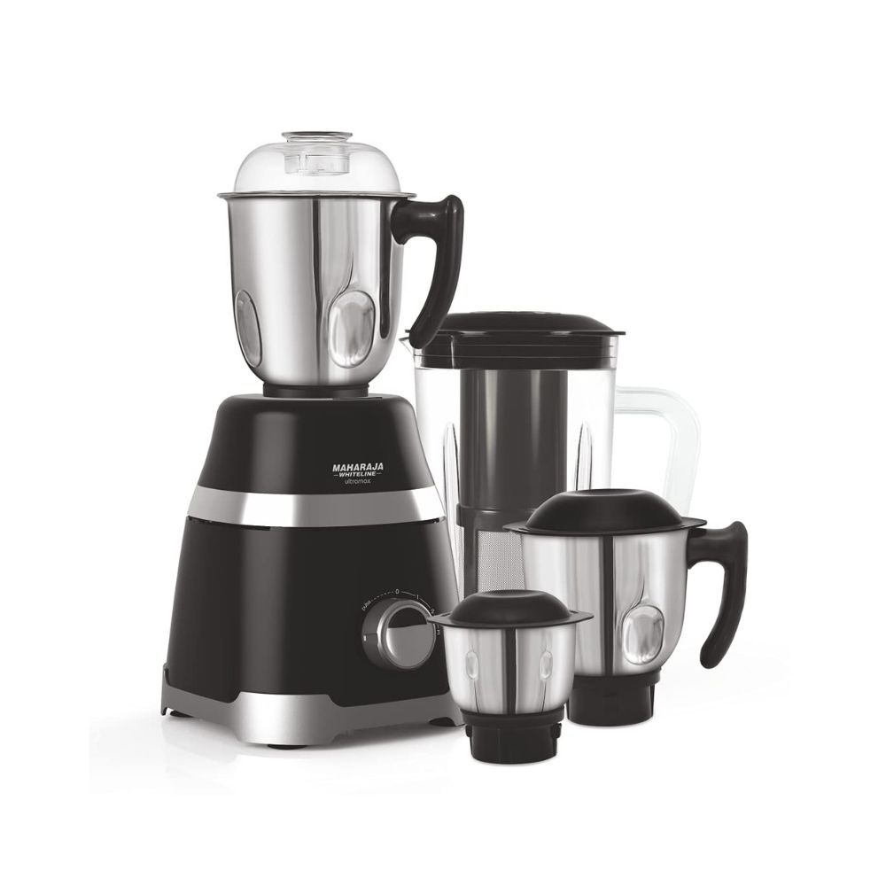 Maharaja Whiteline Ultramax Elite Mixer Grinder 750W 4 Jars Black Standard MX-211