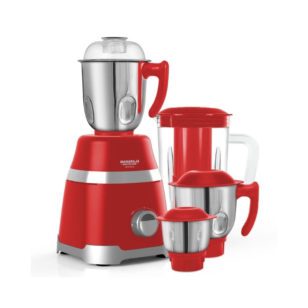 Maharaja Whiteline Ultramax Elite Mixer Grinder with 4 Jars 750 W - MX-211Red