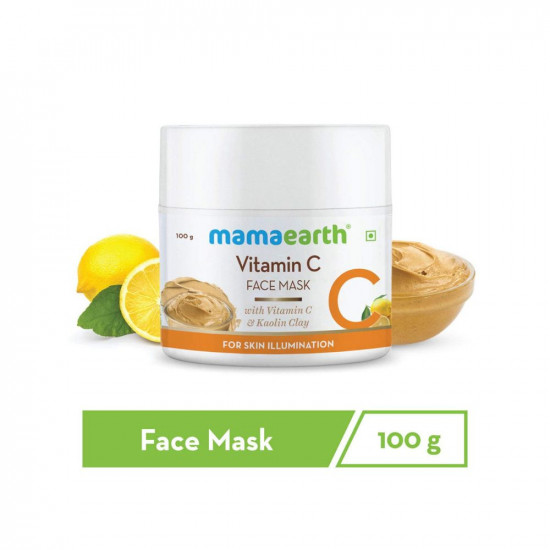 Mamaearth Vitamin C Face Mask With Vitamin C & Kaolin Clay for Skin Illumination - 100 g