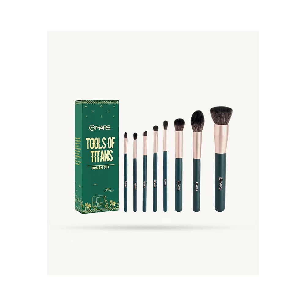 Mars Tools of Titans Set of 8 Eye & Face Makeup Brush Set with Ultra Soft Bristles