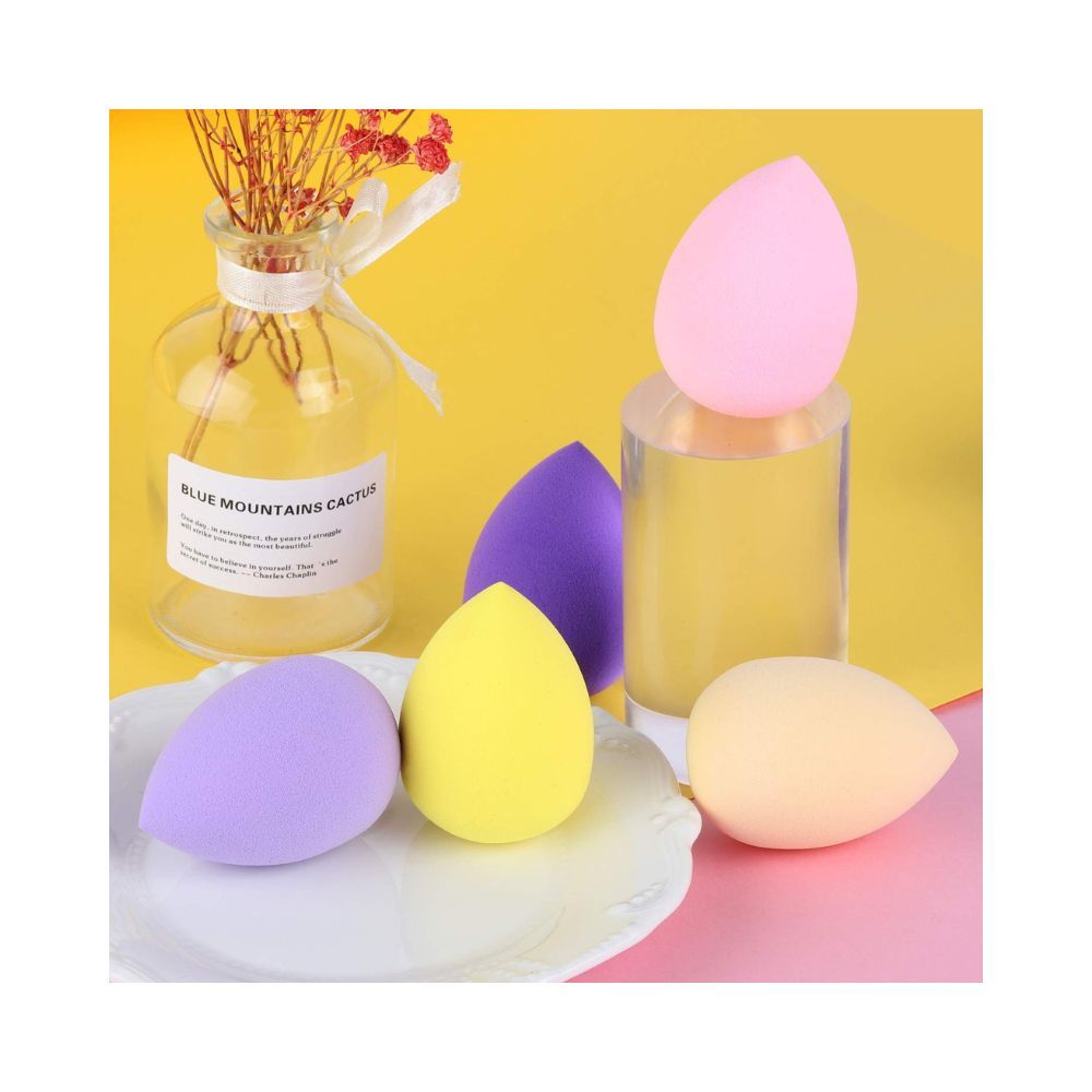 MAYU 10 Packs Makeup Sponge Blender Egg Shaped Foundation Blending Sponge