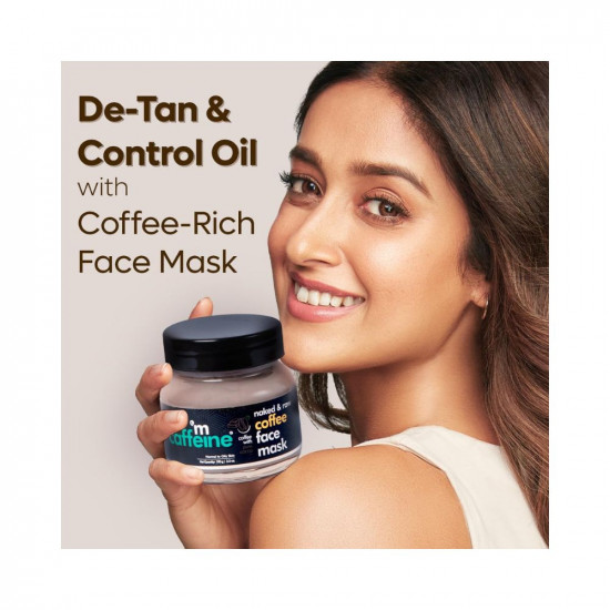 mCaffeine Coffee De Tan Face Pack Mask with Kaolin Clay, Multani Mitti & Bentonite Clay | Removes Tan, Cleanses Pores & Controls Excess Oil | For All Skin Types (100gm)
