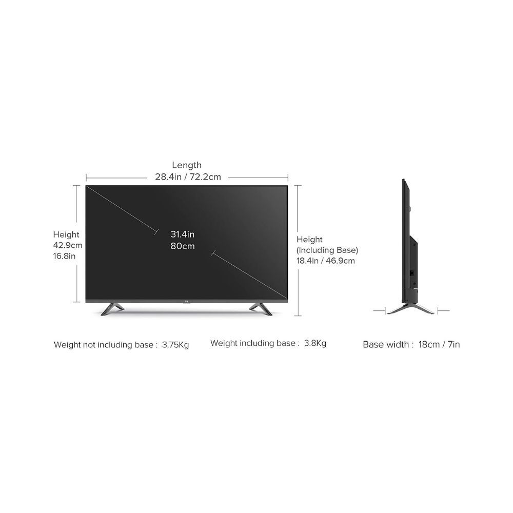 Mi 80 cm (32 inches) Horizon Edition HD Ready Android Smart LED TV 4A | L32M6-EI (Grey)