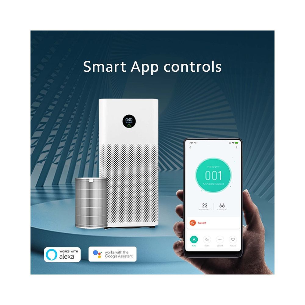 Mi Air Purifier 3 with True HEPA Filter removes air pollutants