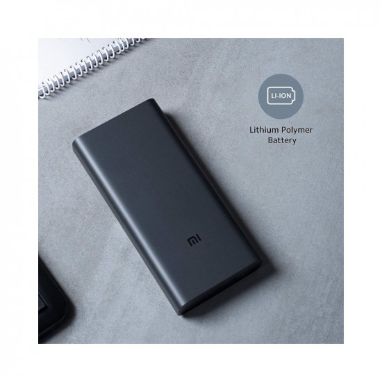 MI Power Bank 3i 20000mAh Lithium Polymer 18W Fast Power Delivery Charging | Input- Type C | Micro USB| Triple Output | Sandstone Black