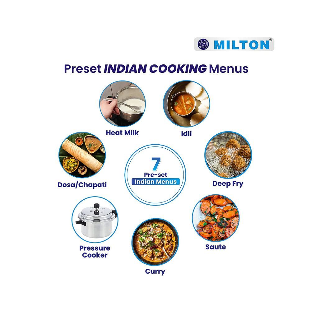 MILTON Premium Elegant  Smart Induction Cooktop with Push Button Black