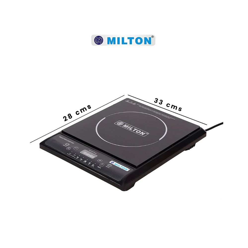 MILTON Premium Elegant & Smart Induction Cooktop with Push Button, (Black)