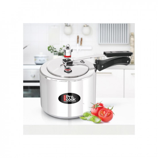 Milton Pro Cook Aluminium Induction Pressure Cooker With Inner Lid 3 litre Silver  Hot Plate Safe  Flame Safe