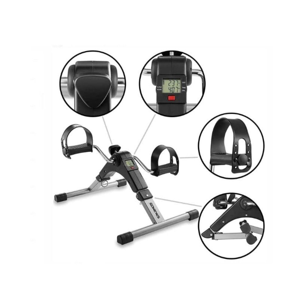 Mogal Pedal Exerciser Cycle Bike for Home Gym LCD Counter Foldable Exercise Bike Indoor Fitness Resistance Home Use Mini Bike