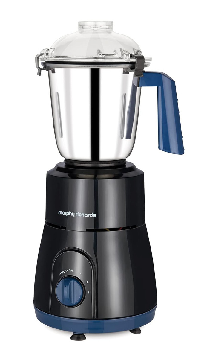 Morphy Richards 750W Relish 4 Jars Mixer Grinder Black and Blue Regular
