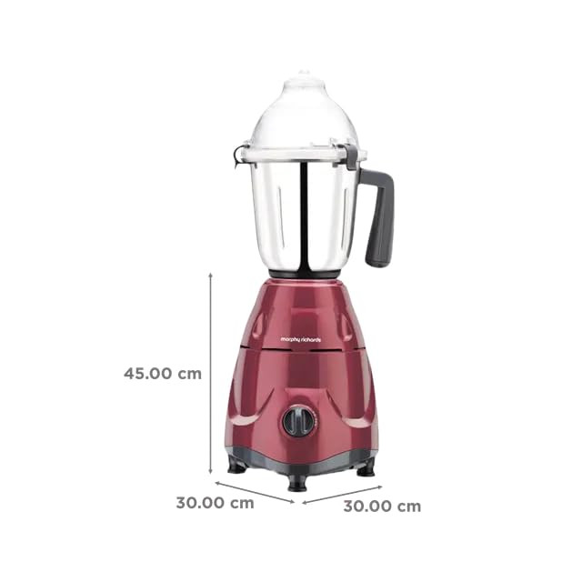 MORPHY RICHARDS Mixer Grinder Supreme PRO 750W 640126 Metallic RED  Dark Grey