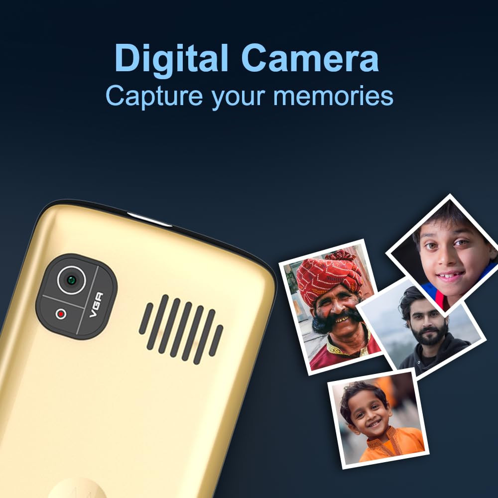 Motorola All-New A50 Dual Sim keypad Phone with Voice Feature  1750 mAh Powerful Battery  2 Years Replacement Warrenty Rear Camera Gold