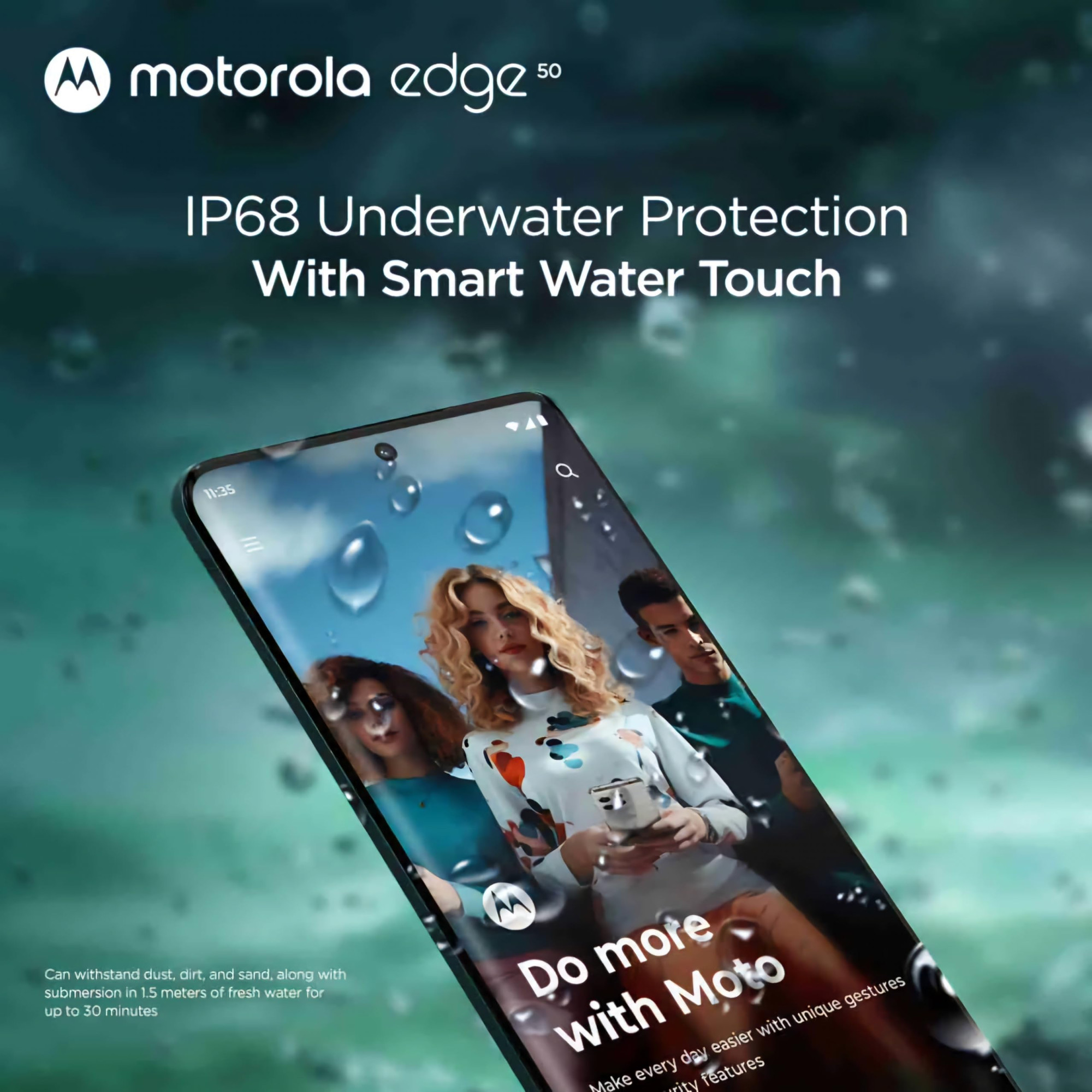 Motorola Edge 50 5G 8GB RAM  256GB Storage  50MP  13MP  10MP  32MP Front Camera  5000 mAh Battery  Snapdragon 7 Gen 1 Accelerated Edition Processor Jungle Green