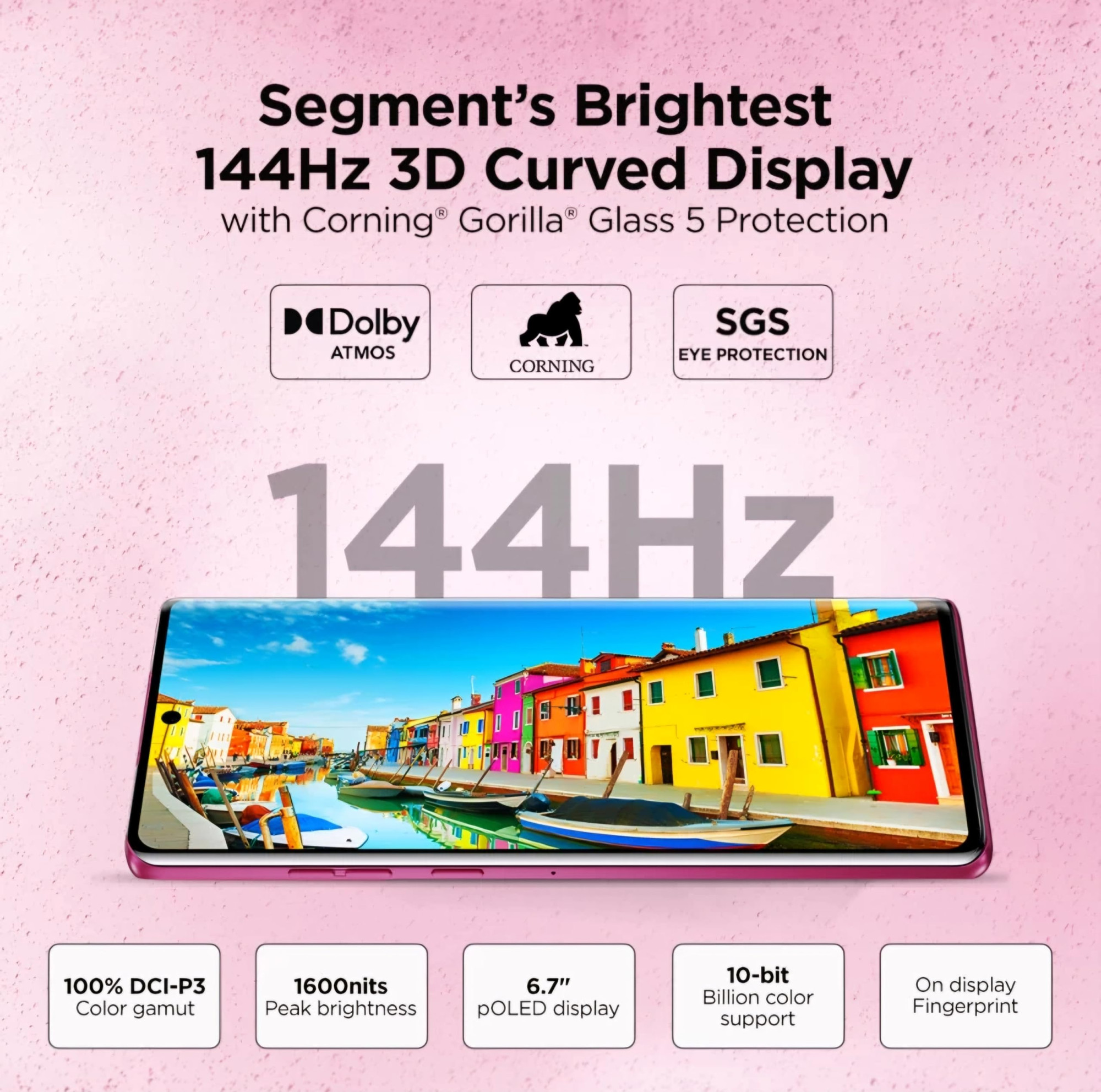Motorola Edge 50 Fusion 5G Hot Pink 12GB RAM 256GB Storage