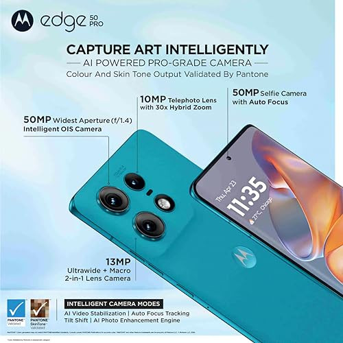 Motorola Edge 50 Pro 5G with 125W Charger Caneel Bay 12GB RAM 256GB Storage