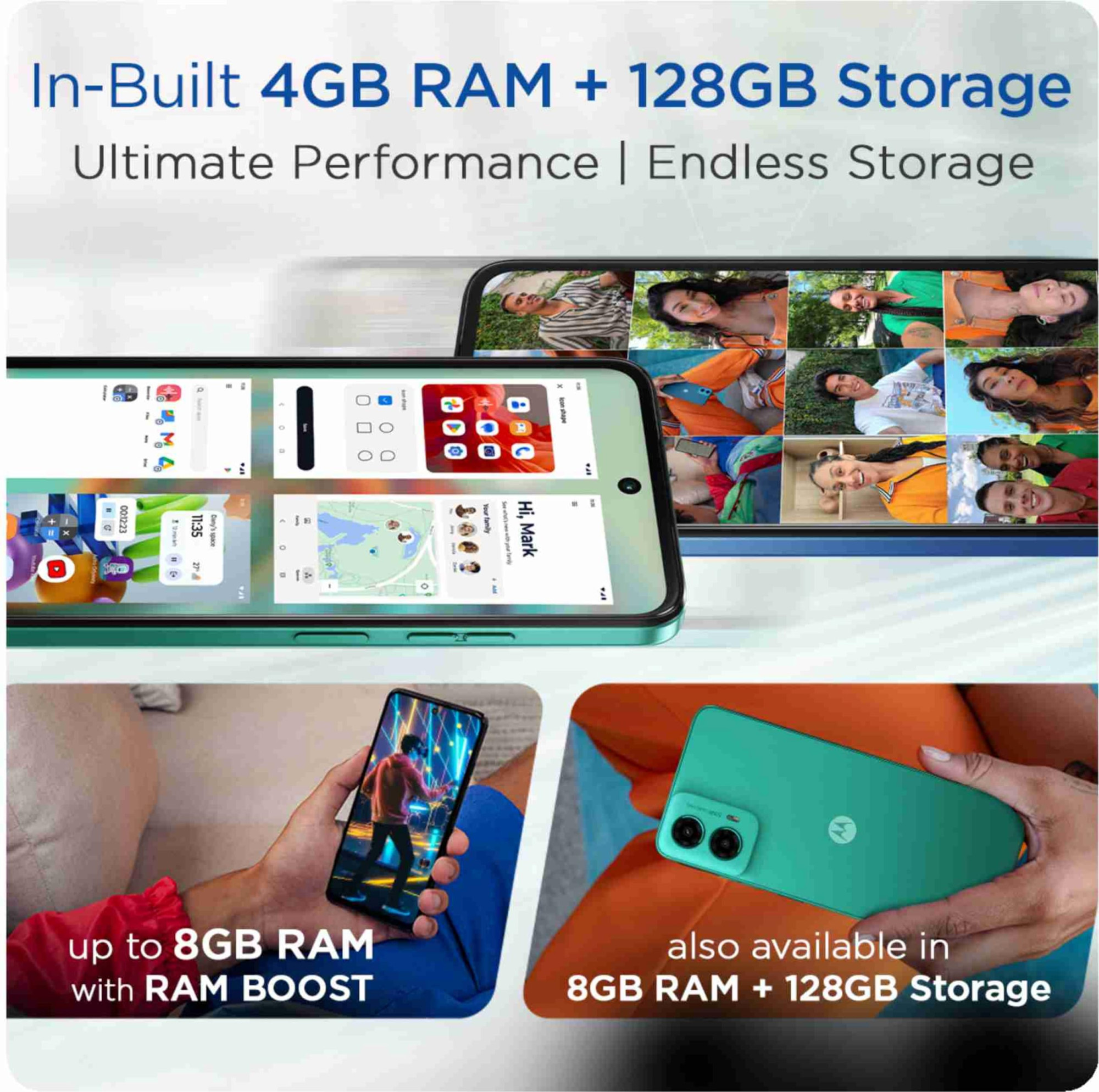 Motorola G45 5G Brilliant Blue 4GB RAM 128GB Storage  65 FHD Display  Snapdragon 6 Gen1 Processor  50MP Camera  16MP Front Camera  5000mAh Battery  33W Charging