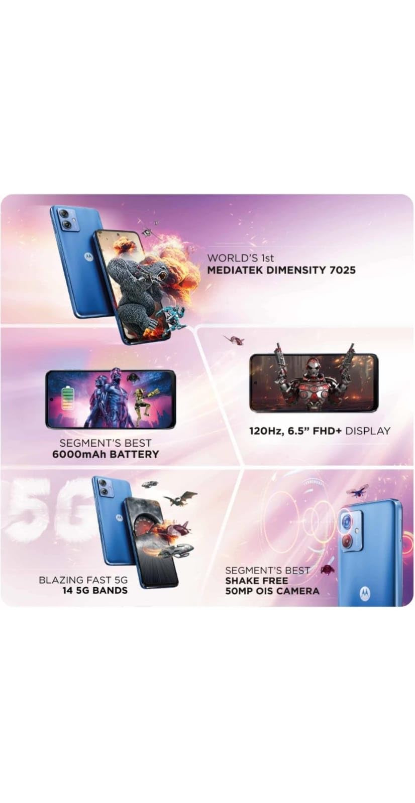 Motorola g64 5G Pearl Blue 256 GB 12 GB RAM