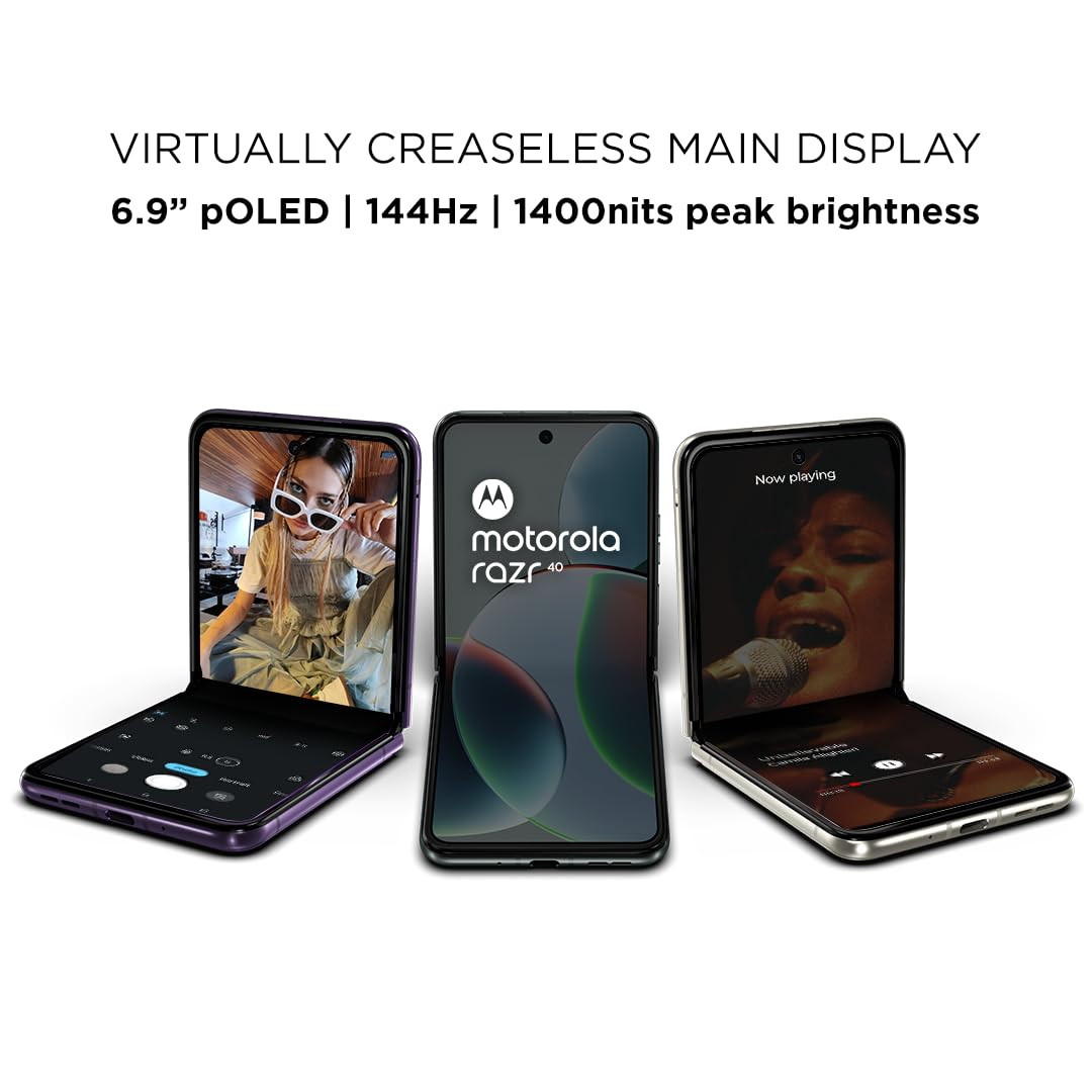 Motorola razr 40 Sage Green 8GB RAM 256GB Storage  External AMOLED Display  69 AMOLED 144Hz Display  64MP Main Camera  Android 13