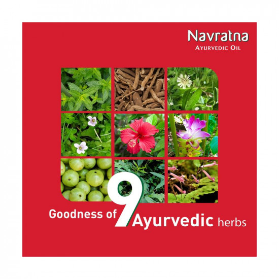 Navratna Ayurvedic Cool Oil | Unique combination of 9 Ayurvedic Herbs | Relieves Headache, Body ache