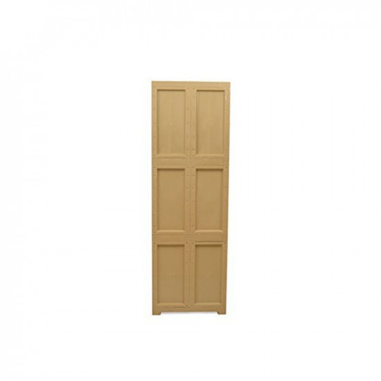 Nilkamal Freedom Mini Large (FML) Plastic Storage Cabinet (Weathered Brown & Biscuit)