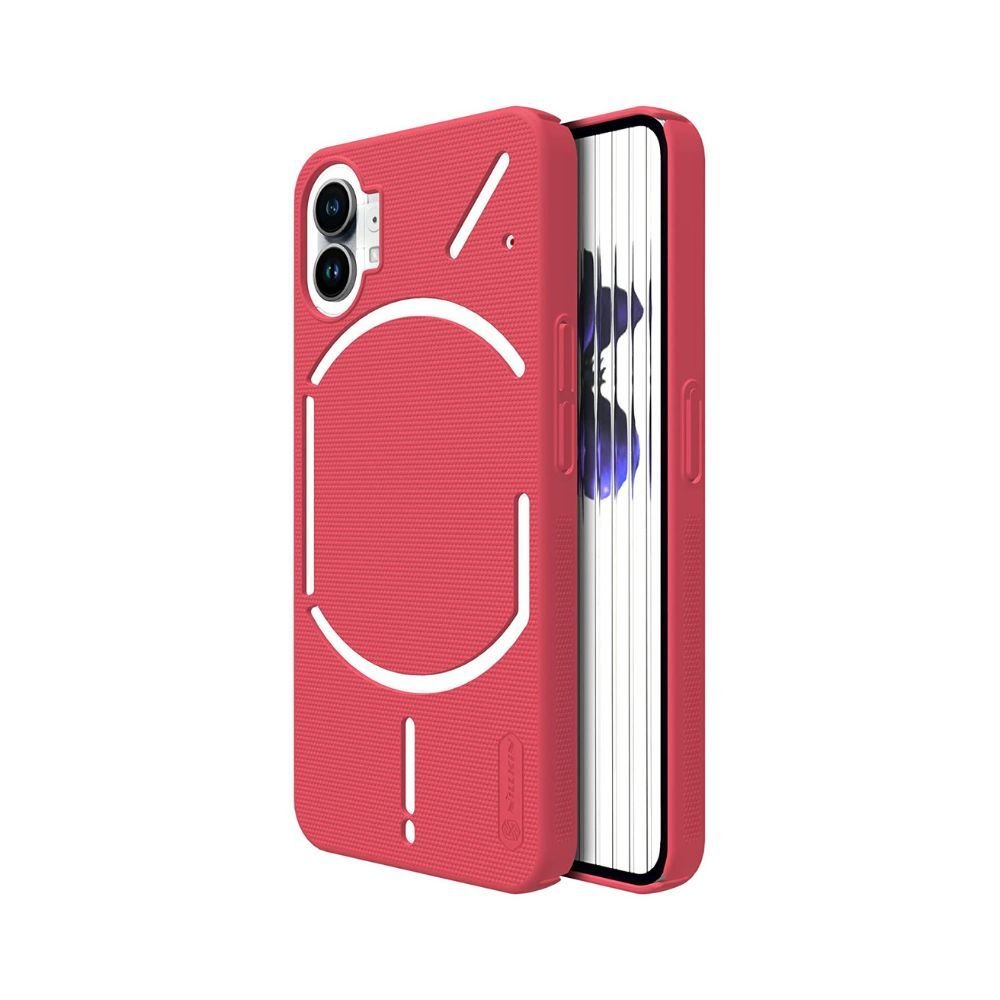 Nillkin Case for Nothing Phone 1 (6.55&quot; Inch) Super Frosted Hard Back Dotted Grip Cover PC Red Color