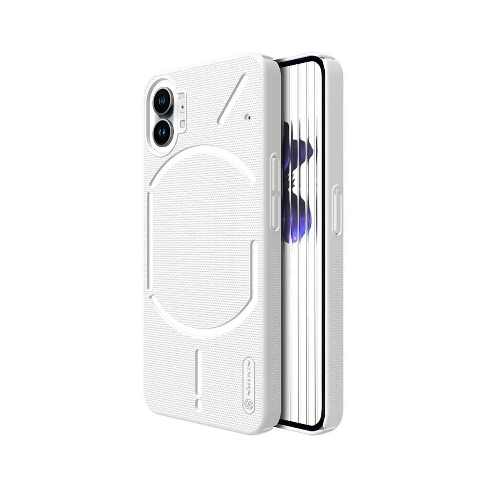 Nillkin Case for Nothing Phone 1 (6.55&quot; Inch) Super Frosted Hard Back Dotted Grip Cover PC White Color