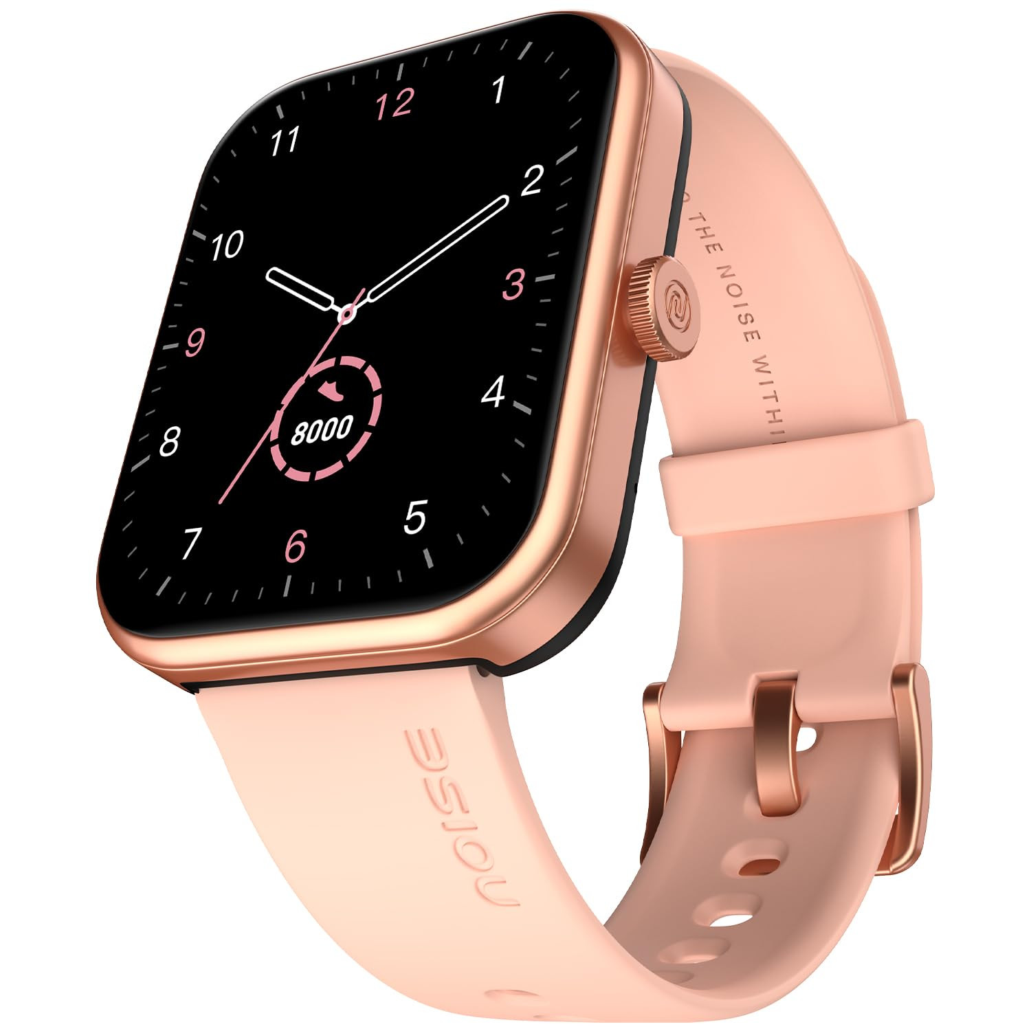 Noise Pulse 2 Max 185 Display Bluetooth Calling Smart Watch 10 Days Battery 550 NITS Brightness Smart DND 100 Sports Modes Smartwatch for Men and Women Rose Pink