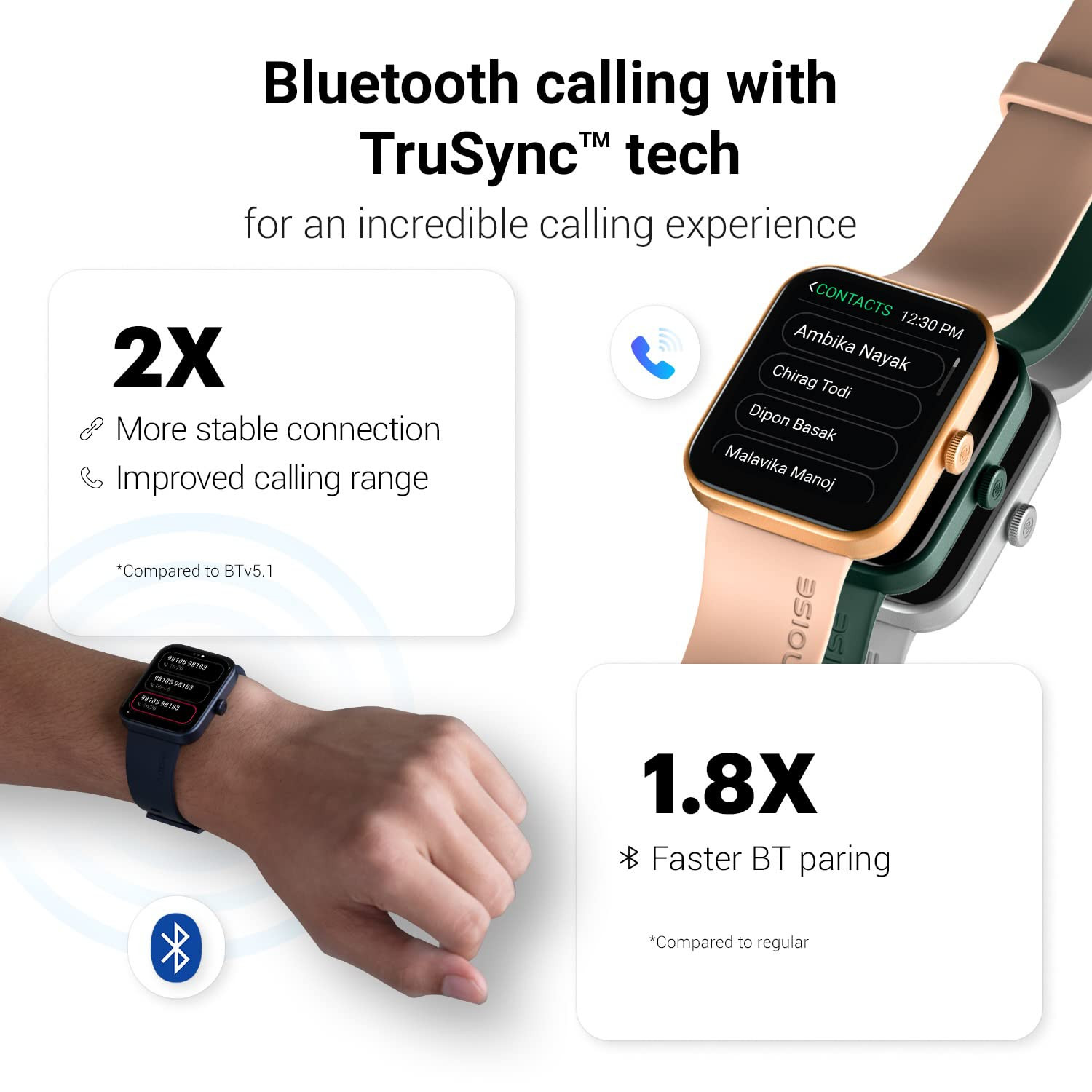 Noise Pulse Go Buzz Smart Watch with Advanced Bluetooth Calling 169 TFT Display SpO2 100 Sports Mode with Auto Detection Upto 7 Days Battery 2 Days with Heavy Calling - Jet Black