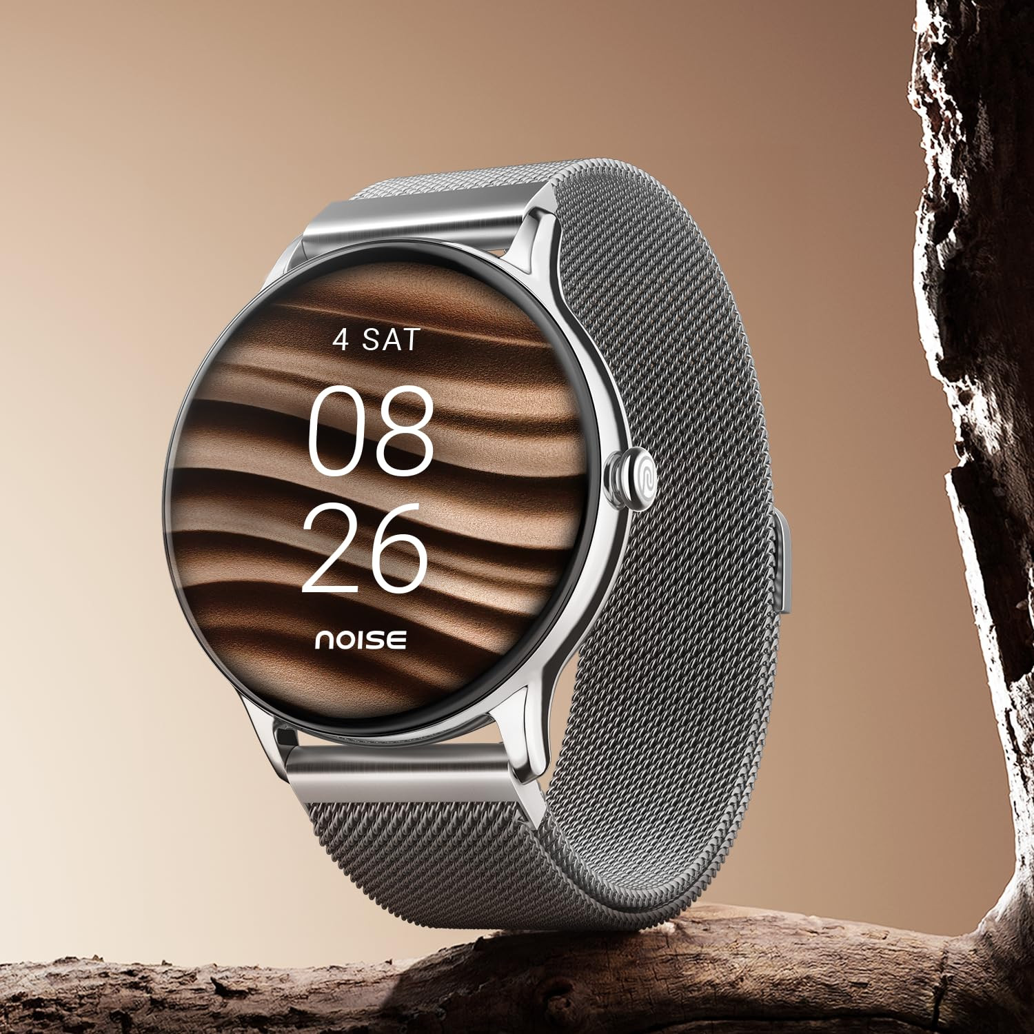 Noise Twist Go Bluetooth Calling Smart Watch for Women with Sleek Metal Dial Glossy Finish 139 Display 100 Watch Faces IP68 Sleep Tracking Voice Assistance Upto 7 Days Battery Gold Link