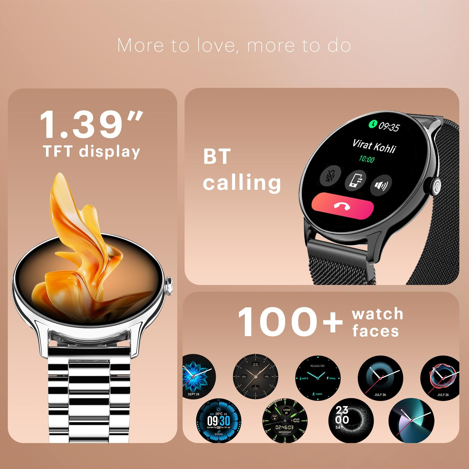 Noise Twist Go Round dial Smartwatch with BT Calling 139 Display Metal Build 100 Watch Faces IP68 Sleep Tracking 100 Sports Modes 247 Heart Rate Monitoring Elite Black